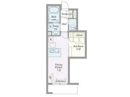 MY STYLE VINTAGE八王子(1DK/2階)の間取り写真