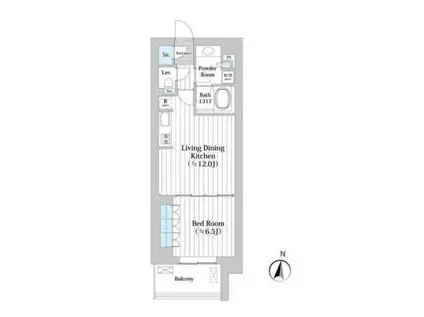 アビティグランデ砧 B棟(1LDK/5階)の間取り写真