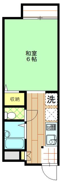プラムハイツ(1K/1階)の間取り写真