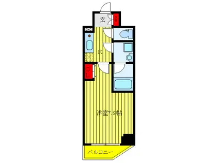 レオーネ板橋本町駅前(1K/3階)の間取り写真