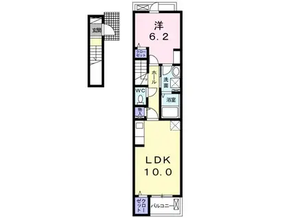 メゾン ド リブレ(1LDK/2階)の間取り写真