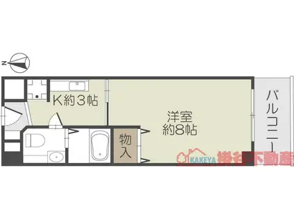 レフィナード(1K/5階)の間取り写真