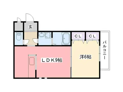 ボーセジュール鳴尾(1LDK/3階)の間取り写真