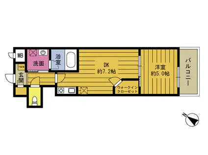 S-FORT大分岩田町(1DK/3階)の間取り写真