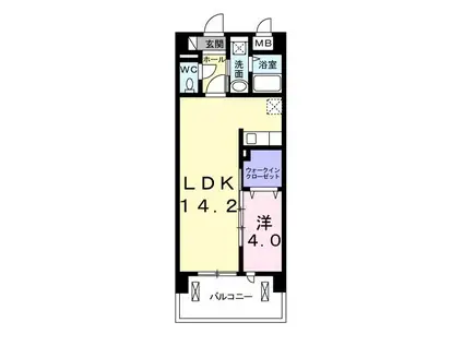 トラディシオン トゥール(1LDK/5階)の間取り写真