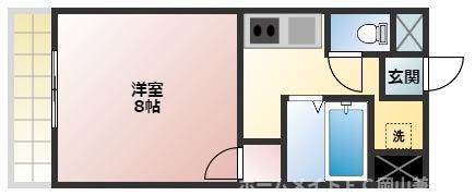 マーガレットM-II(1K/3階)の間取り写真