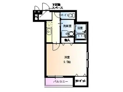 フジパレス山之内II番館(1K/1階)の間取り写真