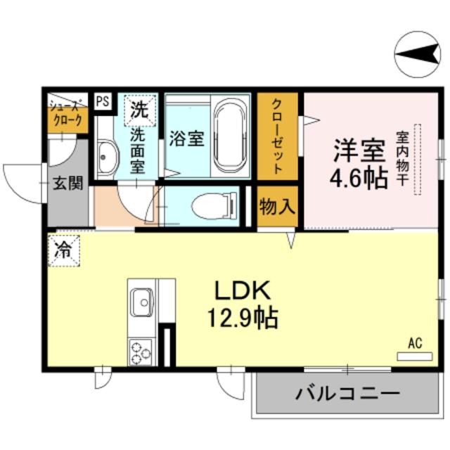 コンフォートキューブ(1LDK/3階)の間取り写真