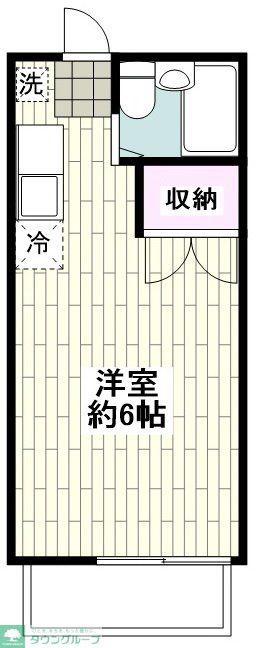 スカイ平塚(ワンルーム/1階)の間取り写真