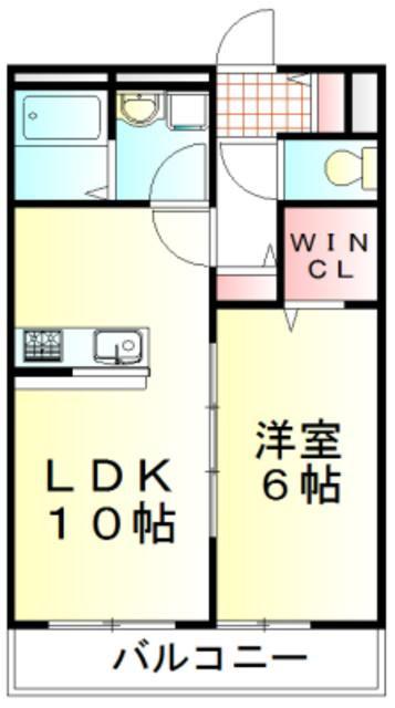 アビテヴェール志木 B棟(1LDK/1階)の間取り写真
