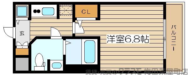 アクロス福島アーバンヒルズ(1K/9階)の間取り写真