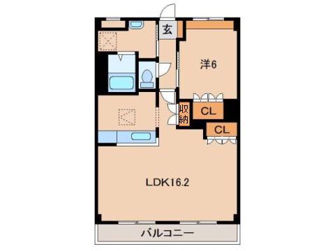 グレイスコートNS(1LDK/1階)の間取り写真