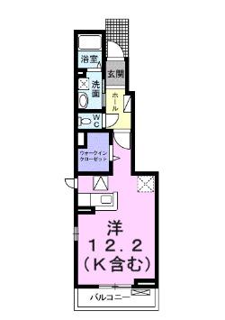フェリシテ(ワンルーム/1階)の間取り写真