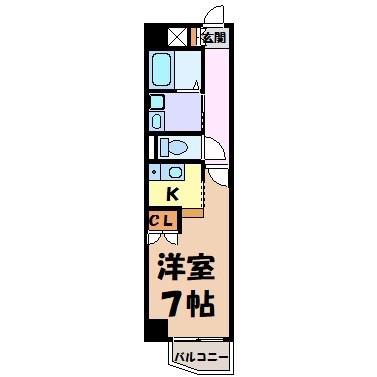 グランパラシオ(1K/4階)の間取り写真