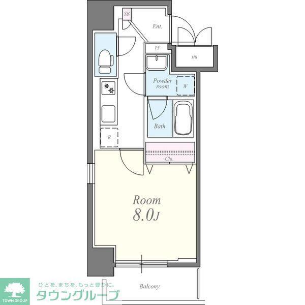 ア レーズ(1K/3階)の間取り写真