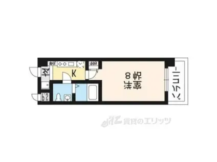 グランドパレス西院 東館(1K/7階)の間取り写真