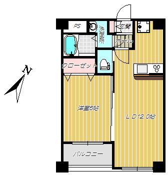 アークティー東谷山(1LDK/5階)の間取り写真