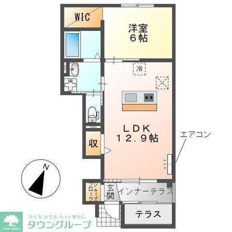 モデスト・ヴィラ(1LDK/1階)の間取り写真