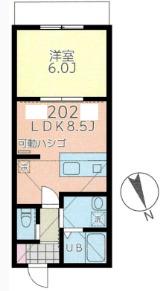 LE JARDIN(1LDK/1階)の間取り写真