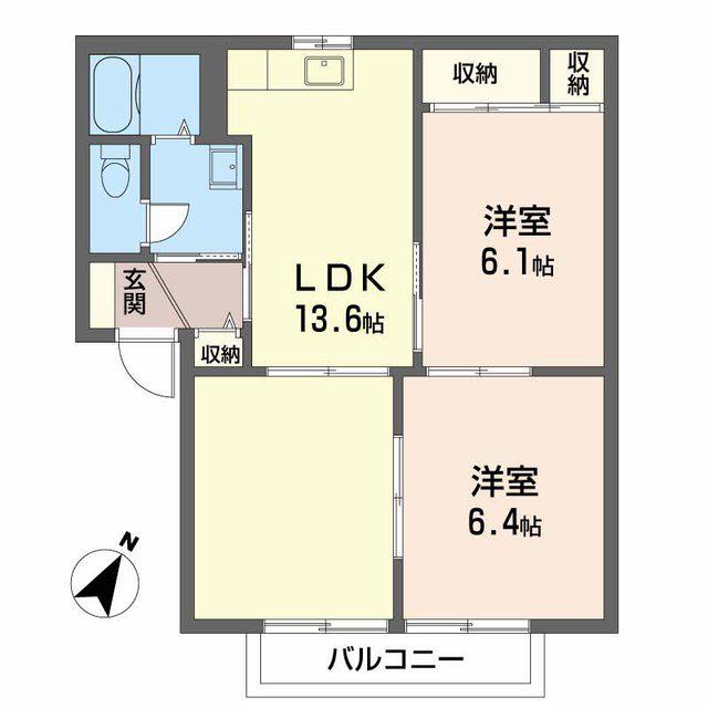 エスポアール北豊中(3DK/1階)の間取り写真