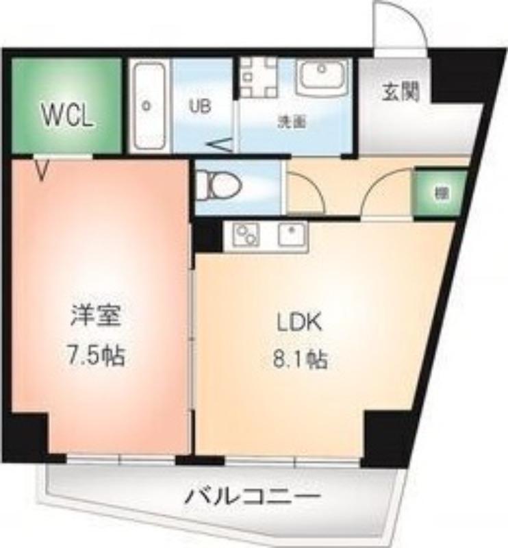 シャルムドミール(1LDK/4階)の間取り写真