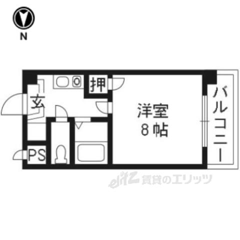 メゾンショウエイ(1K/5階)の間取り写真