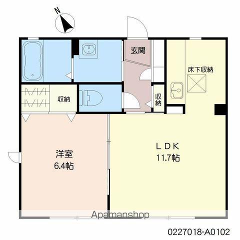 サンステージたけの(1LDK/1階)の間取り写真