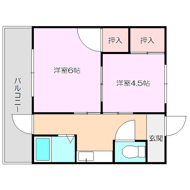 グレースマンション(1LDK/1階)の間取り写真