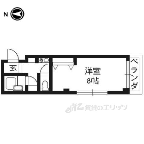 ジュネスコート(1K/2階)の間取り写真