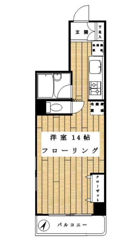 グランドメゾンM(1K/3階)の間取り写真