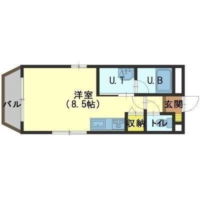 アークヒルいずみ(ワンルーム/3階)の間取り写真