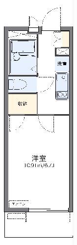 レオパレスディン(1K/2階)の間取り写真