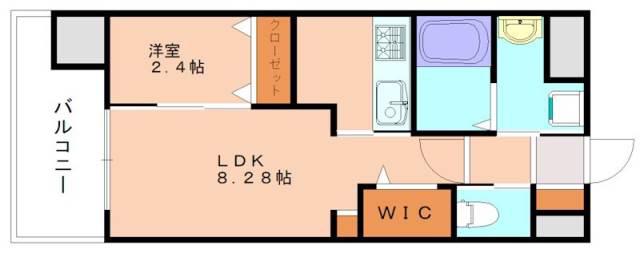 ロイヤルタワー宗像中央(1LDK/6階)の間取り写真