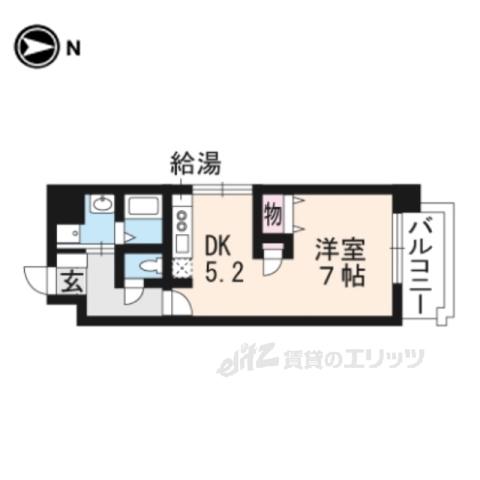 COSMO3(1DK/7階)の間取り写真