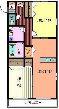 SOL CASA(2LDK/3階)の間取り写真