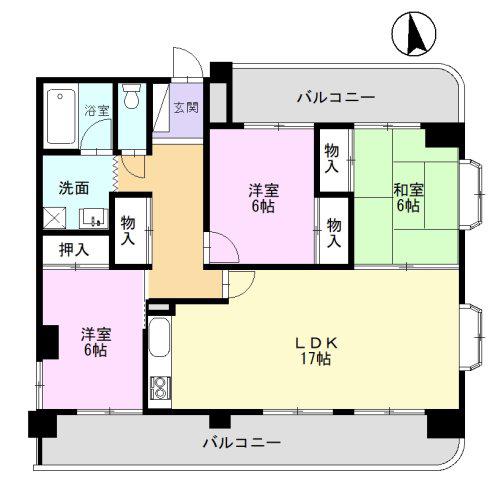 アビタシオン02(3LDK/7階)の間取り写真
