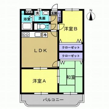 ユーミーアグリ・S II(3LDK/4階)の間取り写真