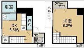 グ ラ ン ス ト ラ ー ダ 八 幡(1DK/1階)の間取り写真