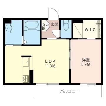 CROWN HILL B(2LDK/3階)の間取り写真
