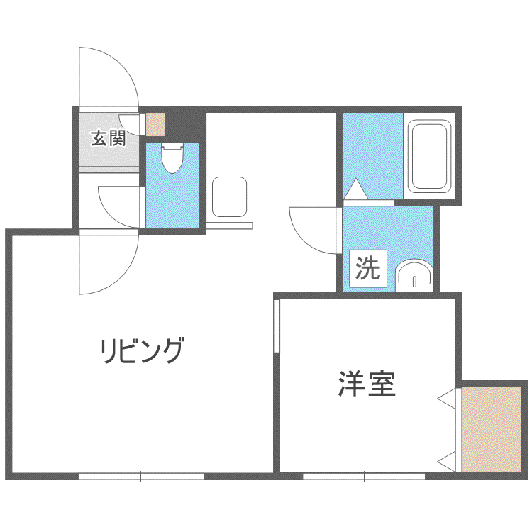 グラチェ(1LDK/2階)の間取り写真