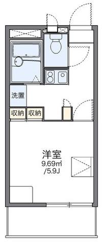 レオパレス西砂川(1K/2階)の間取り写真