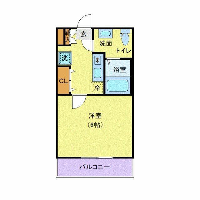 MQUARTO湘南海岸公園II(1K/2階)の間取り写真