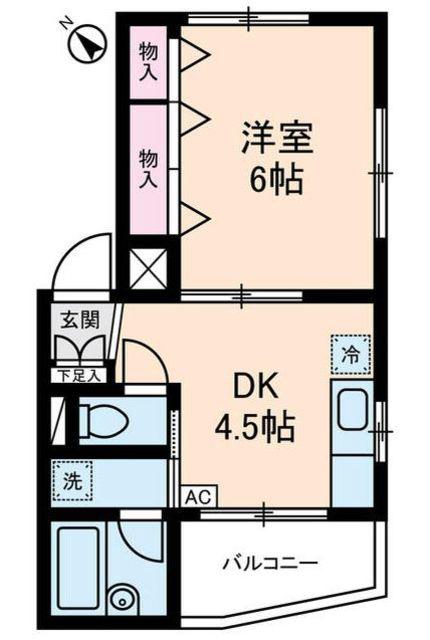 ルプレ荻窪(1DK/2階)の間取り写真