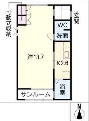 WILLANS I(1K/1階)の間取り写真