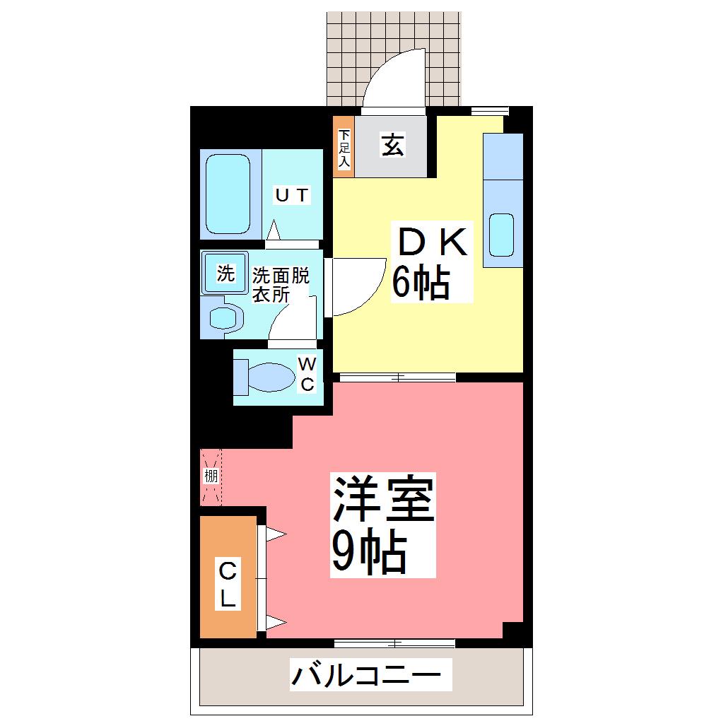コーポT2(1DK/3階)の間取り写真