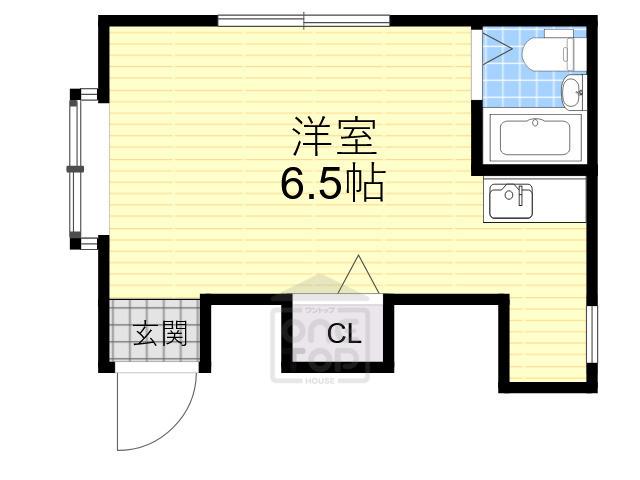フルーレ豊中(ワンルーム/3階)の間取り写真