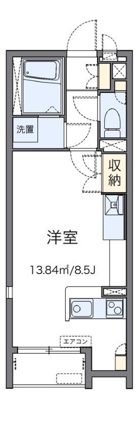 レオネクストパーチェ(ワンルーム/2階)の間取り写真