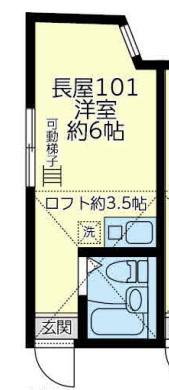 ユナイト港南サイレンスター(ワンルーム/1階)の間取り写真