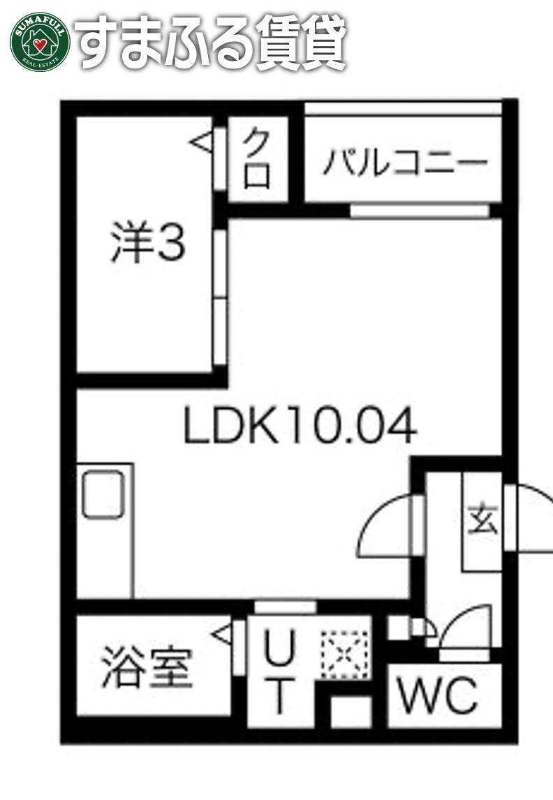 JACK DAITO I(1LDK/3階)の間取り写真