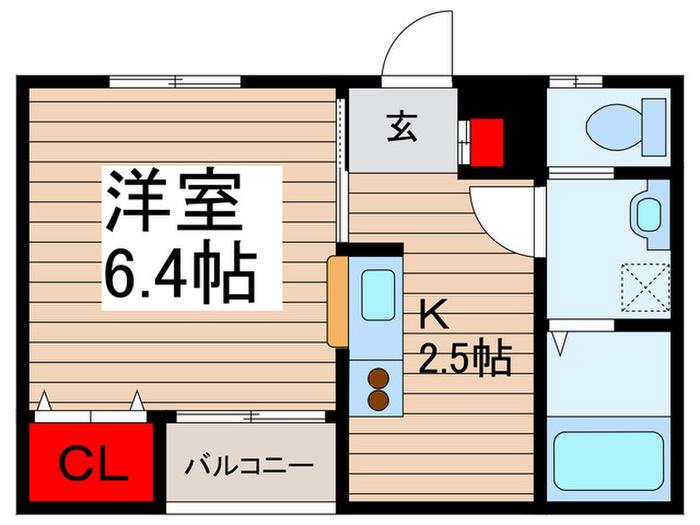 リバティコーポ(1K/2階)の間取り写真